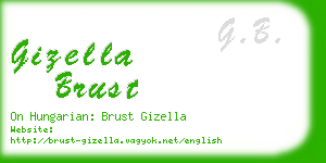 gizella brust business card